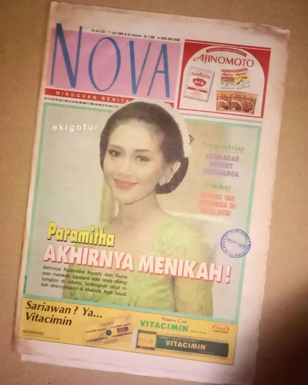 Paramitha Rusady di cover majalah jadul © 2022 Instagram 