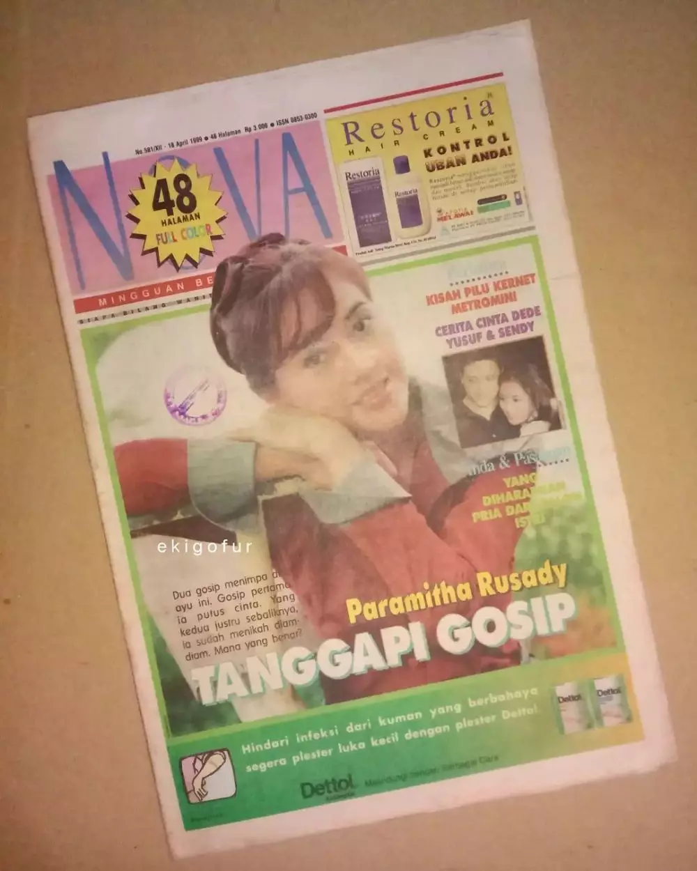 Paramitha Rusady di cover majalah jadul © 2022 Instagram 