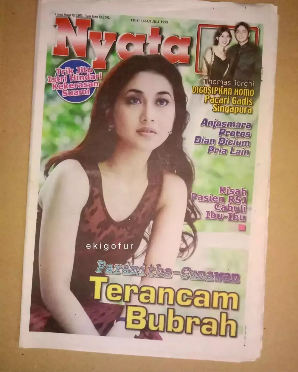Paramitha Rusady di cover majalah jadul © 2022 Instagram 