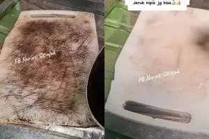 Ingin mengubah talenan plastik  menghitam jadi cerah lagi seperti baru? Coba pakai trik jitu ini