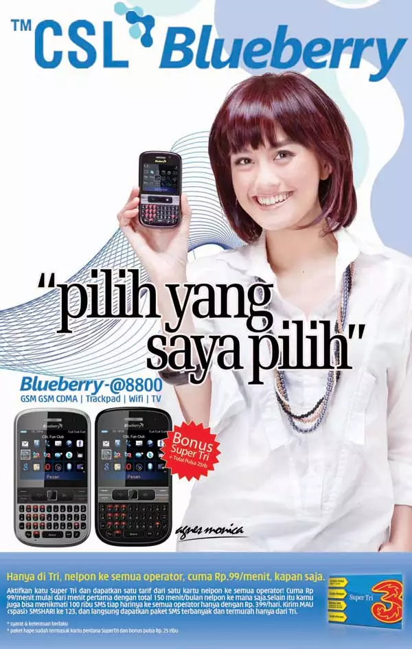 potret seleb iklan HP jadul  berbagai sumber