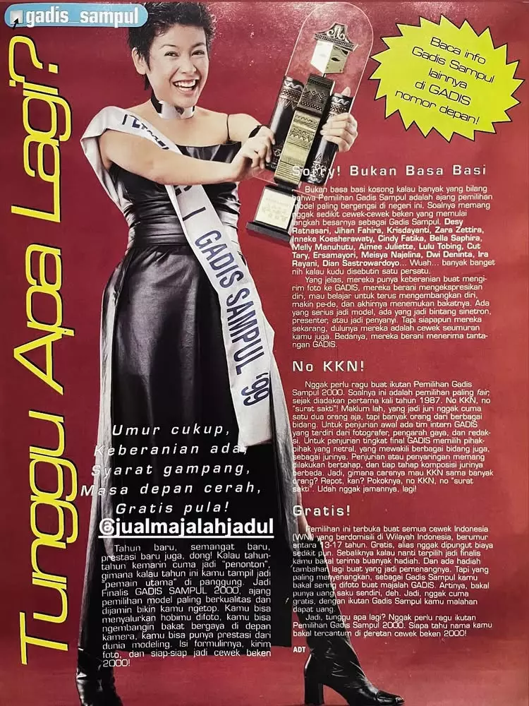 Sigi Wimala pemenang GADIS Sampul 1999 © 2025 brilio.net