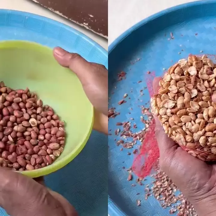 Ilmu mahal! Ternyata begini cara praktis kupas kulit ari kacang tanah tanpa digosok satu-satu