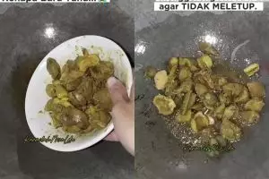 Tak perlu ditabur tepung! Ini cara mudah goreng ati ampela supaya minyaknya tak meletup 