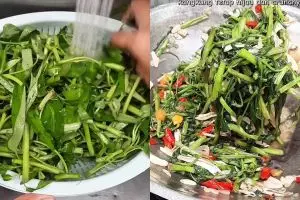 Salah cuci kangkung bisa bikin hasil masakan jadi lembek dan warnanya menghitam! Atasi dengan trik ini