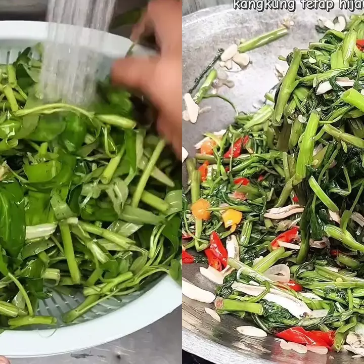 Salah cuci kangkung bisa bikin hasil masakan jadi lembek dan warnanya menghitam! Atasi dengan trik ini