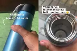 Trik hilangkan bau tak sedap pada tumbler baru tanpa pakai baking soda, praktis cuma butuh 10 menit