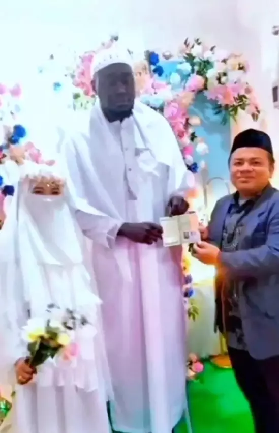 pria Sudan nikahi gadis Sulawesi Selatan © TikTok