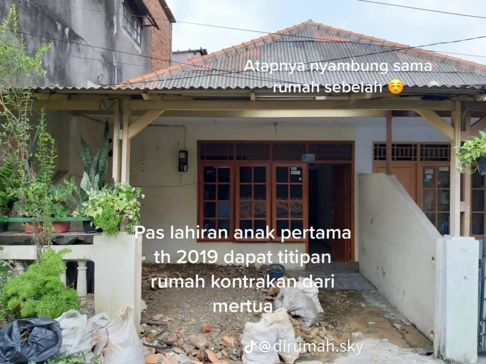 rumah kontrakan jadi minimalis © TikTok