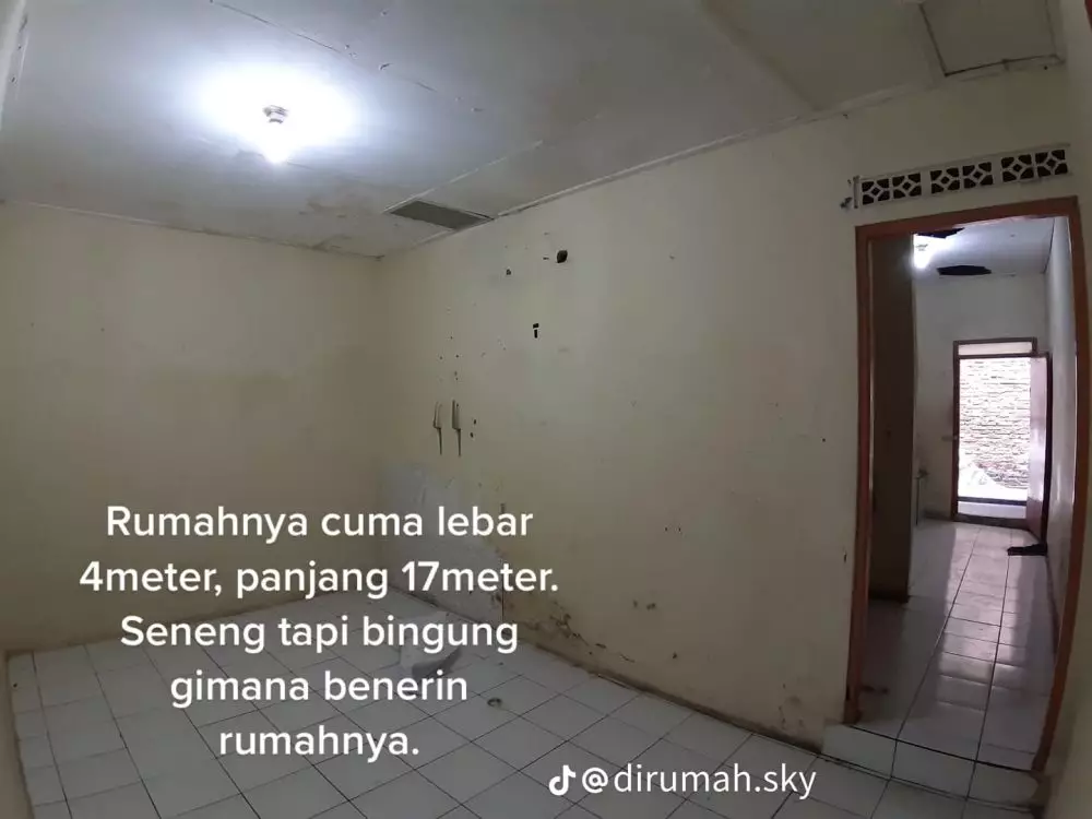 rumah kontrakan jadi minimalis © TikTok
