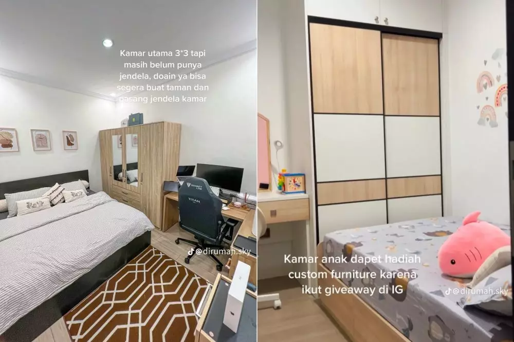 rumah kontrakan jadi minimalis © TikTok