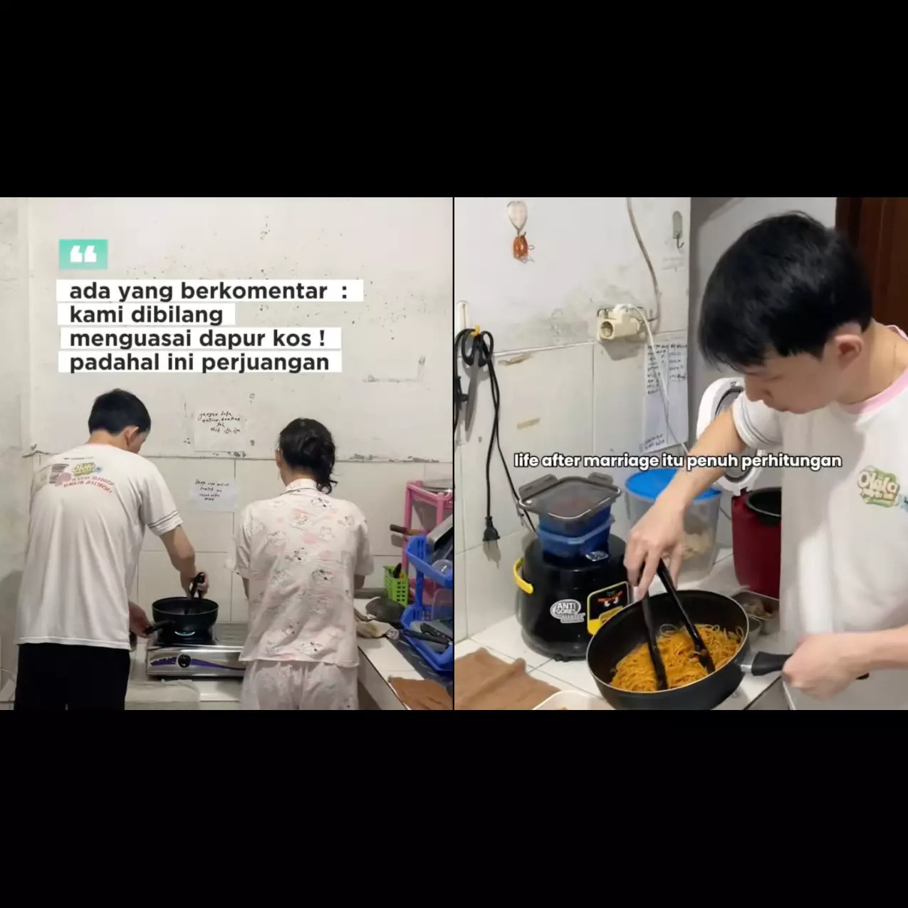 Kisah pasutri muda niat hemat masak di dapur umum kost, malah kena nyinyir menguasai tempat