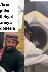 Dalam video 19 detik itu menunjukkan pria Arab sedang mengarahkan orang-orang untuk berpose seakan-seakan sedang mencium Hajar Aswad.