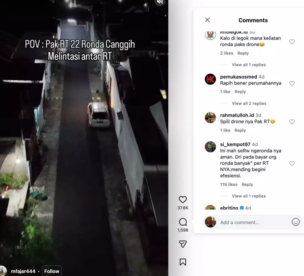ronda pakai drone Freepik/diana.grytsku; Instagram/@mfajar444 ronda pakai drone Freepik/diana.grytsku; Instagram/@mfajar444