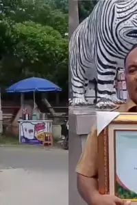 Patung Macan Putih di Desa Balongjeruk, Kecamatan Kunjang, Kabupaten Kediri, telah bertransformasi dari sekadar objek viral menjadi kebanggaan.
