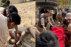 Detik-detik Praja IPDN temukan warga Aceh Tamiang tergeletak lemah di lumpur, gerak cepat bahu-membahu