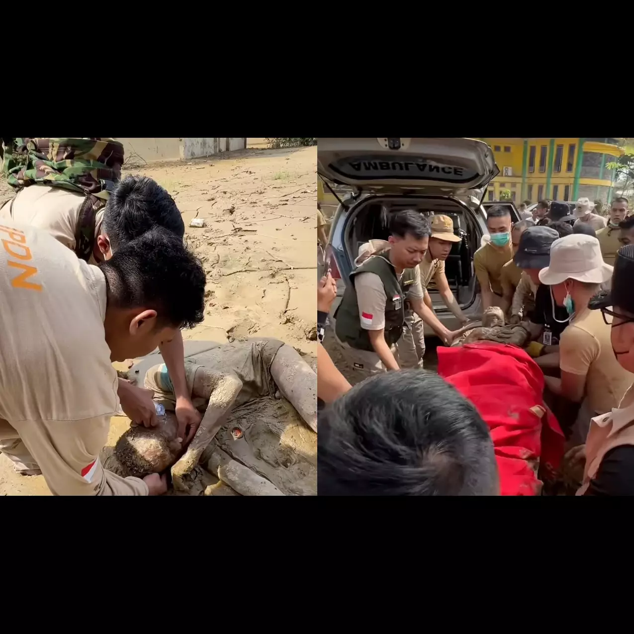 Detik-detik Praja IPDN temukan warga Aceh Tamiang tergeletak lemah di lumpur, gerak cepat bahu-membahu