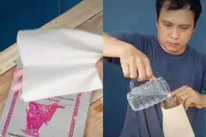 Trik merekatkan kertas minyak tanpa lem untuk bungkus gorengan, dijamin anti bocor