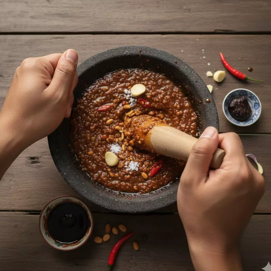 Cara membuat bumbu lotis kacang yang enak dan tidak cepat encer