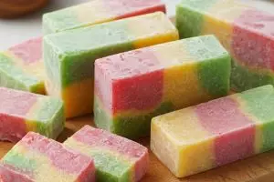 Resep es gabus pelangi hunkwe, jajanan legendaris yang teksturnya unik dan empuk disangka spons