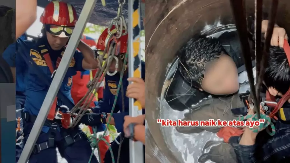 Evakuasi dramatis remaja 17 tahun terjebak di sumur Instagram/@adebhakti