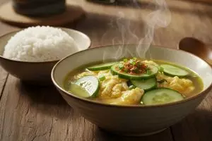 Resep timun masak telur low budget, menu sahur simpel cuma 10 menit