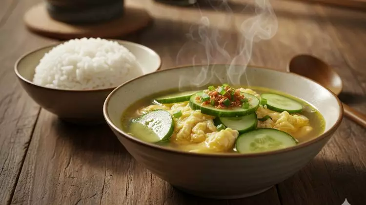 Resep timun masak telur low budget, menu sahur simpel cuma 10 menit