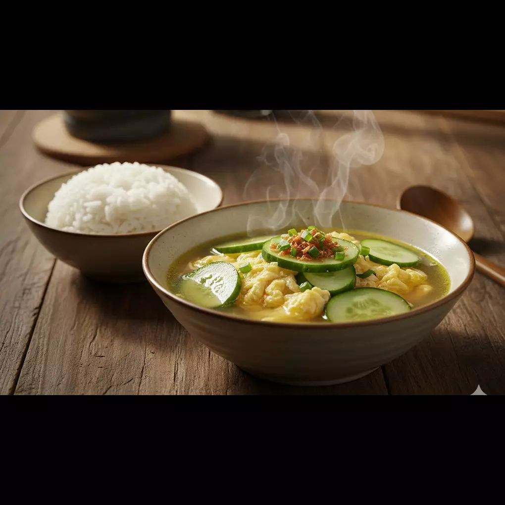 Resep timun masak telur low budget, menu sahur simpel cuma 10 menit