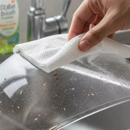 Cara membersihkan kaca helm kusam tanpa gores, cukup pakai tisu dapur