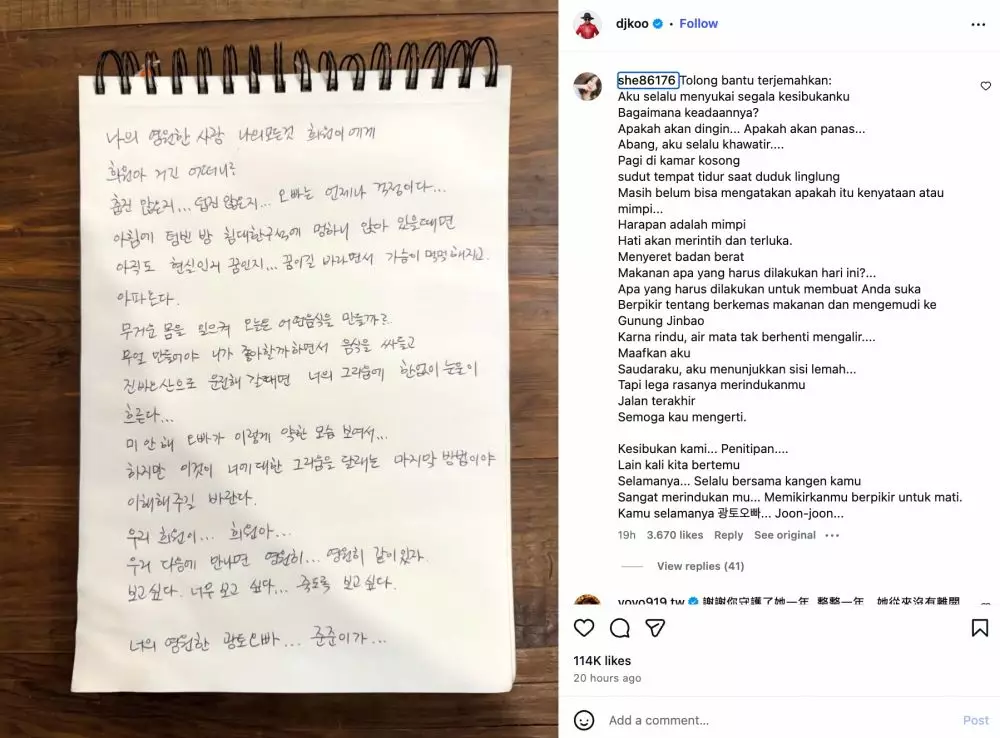 peringatan satu tahun Barbie Hsu Maezawa pictures via Instagram/@chendao_lee; Instagram/@hsushiyuan