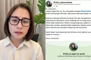 Prilly Latuconsina ngaku tak ingin ambil jatah job seeker usai dirujak tak peka fenomena dunia kerja
