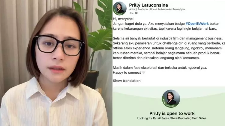 Prilly Latuconsina ngaku tak ingin ambil jatah job seeker usai dirujak tak peka fenomena dunia kerja