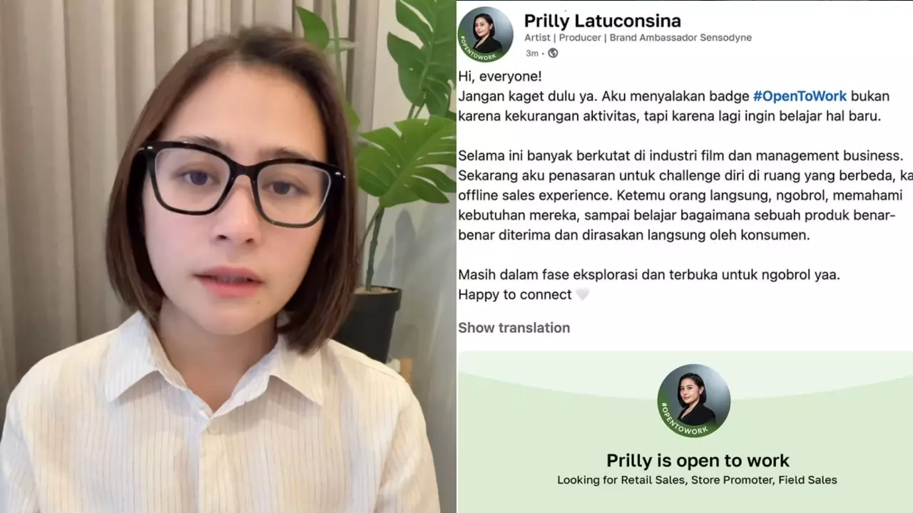 Prilly Latuconsina ngaku tak ingin ambil jatah job seeker usai dirujak tak peka fenomena dunia kerja