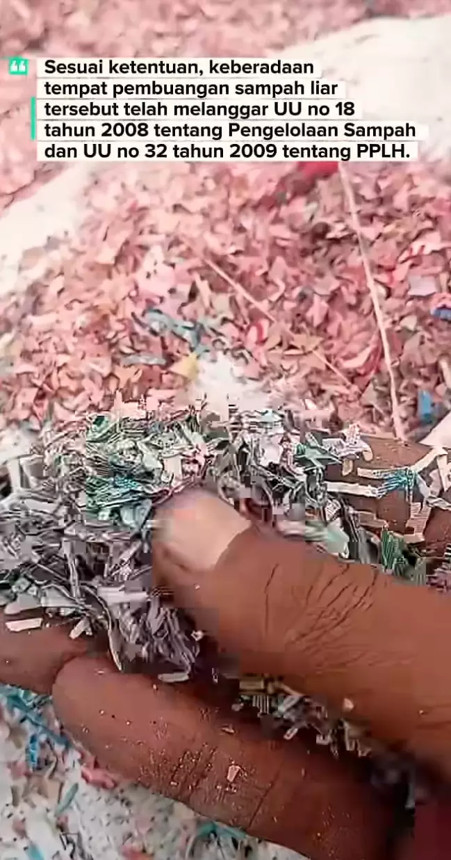 Cacahan uang kertas Bekasi YouTube @sahabatprabupedulilingkungan