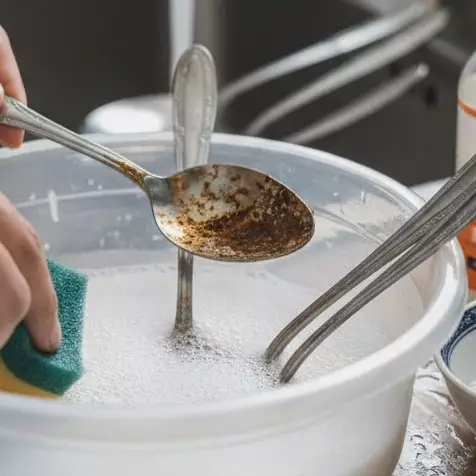 Ramuan pembersih sendok berkarat, campurannya pakai sitrun dan baking soda