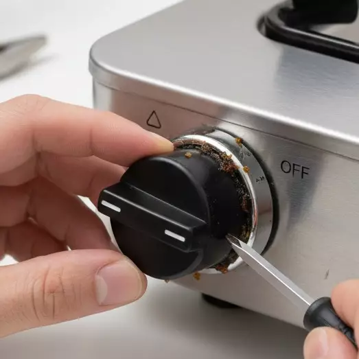 Cara mengatasi cetekan kompor gas tidak bisa diputar, modalnya cuma obeng