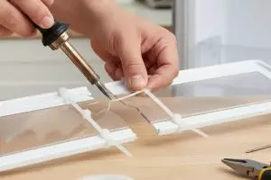 Rak kulkas retak? Jangan beli baru, pakai trik solder dan kabel ties ini