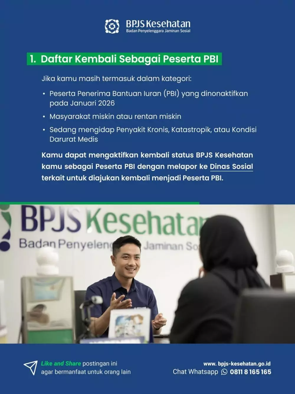 cara mengaktifkan bpjs pbi Instagram @bpjskesehatan_ri
