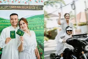Inspirasi nikah di KUA 2026, 11 potret gaya unik Reza SMASH menikahi Santi Febrianti di Bandung