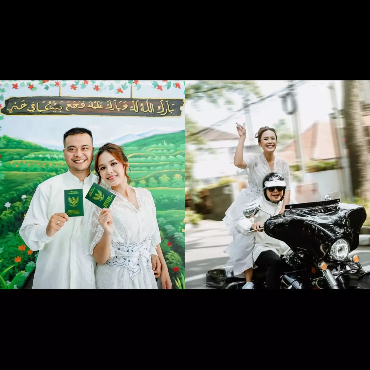 Inspirasi nikah di KUA 2026, 11 potret gaya unik Reza SMASH menikahi Santi Febrianti di Bandung