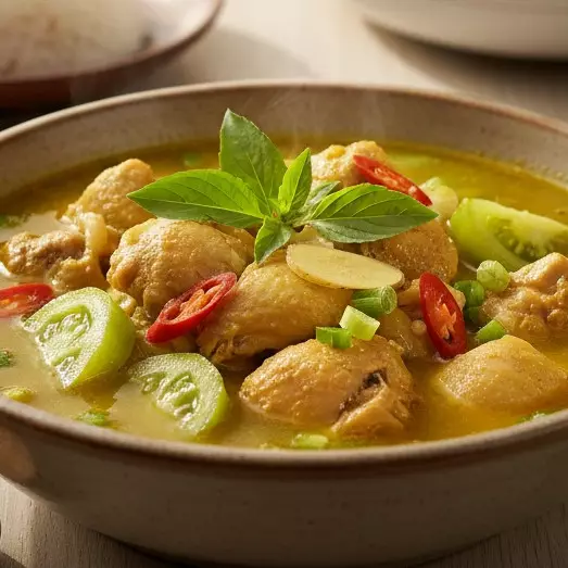 Resep ayam kuah asam segar cuma pakai rice cooker tinggal klik
