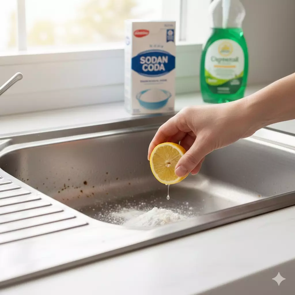 Wastafel cuci piring berkarat? Lenyapkan dengan ramuan soda kue dan lemon