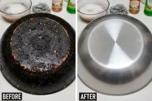 Tutorial membersihkan kerak gosong wajan paling irit dan hasilnya maksimal