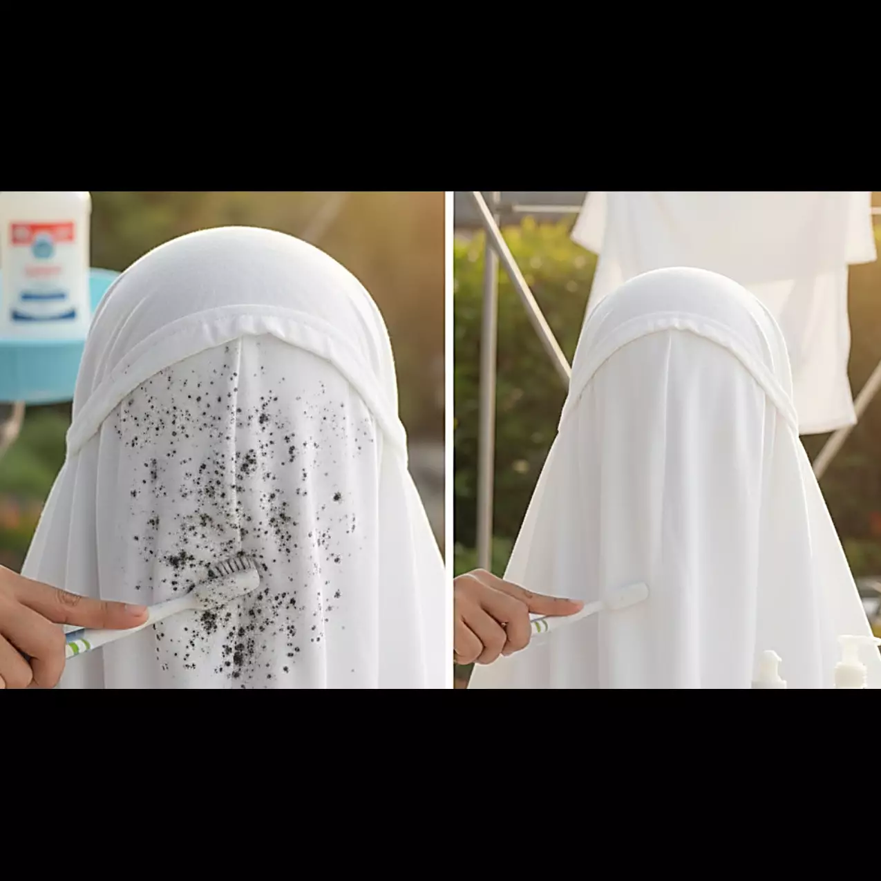 Cara membersihkan noda jamur di mukena putih pakai bahan dapur agar harum awet seperti laundry