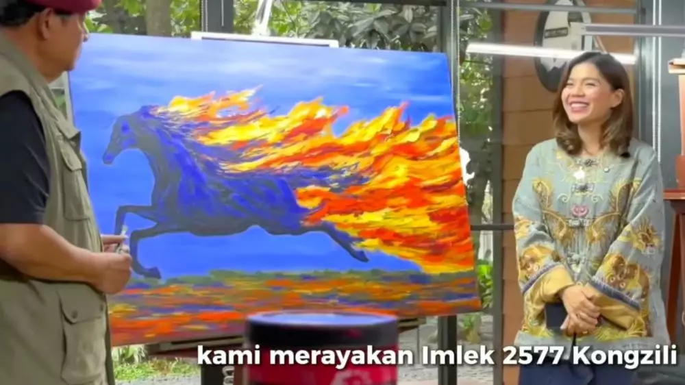 Lukisan Kuda Api SBY YouTube/Partai Demokrat Lukisan Kuda Api SBY YouTube/Partai Demokrat