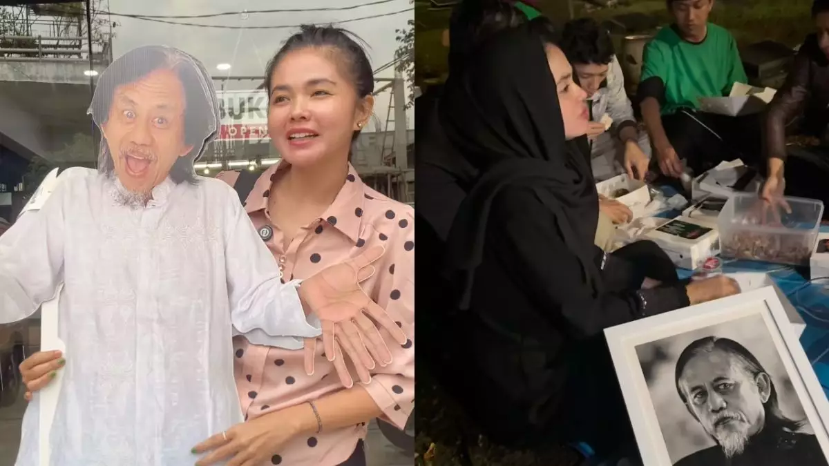 7 Potret Karina Ranau sahur pertama di makam Epy Kusnandar, merasa bareng-bareng