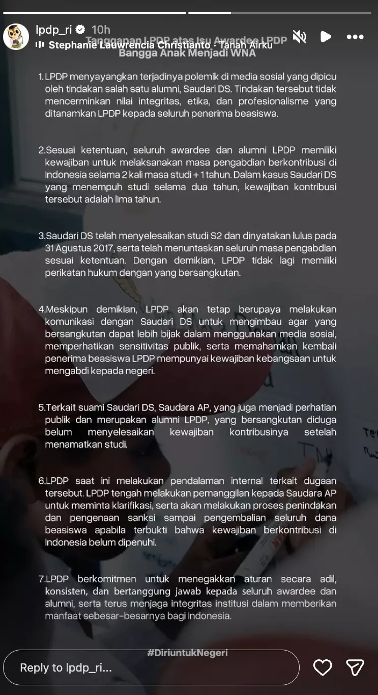 Alumni LPDP Viral berbagai sumber