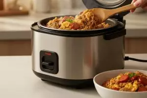 Resep nasi gila rice cooker, solusi sahur sat set tanpa perlu banyak alat masak