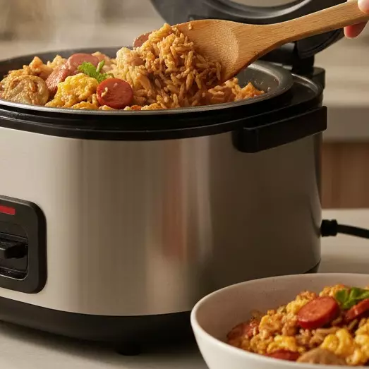 Resep nasi gila rice cooker, solusi sahur sat set tanpa perlu banyak alat masak