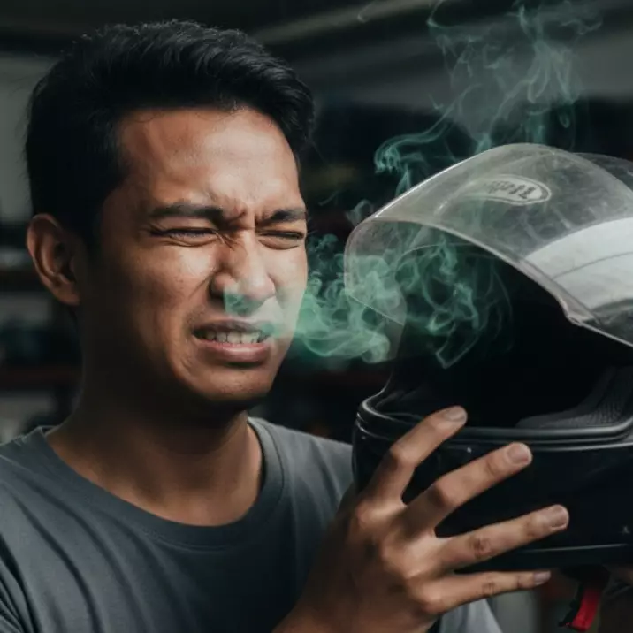 Helm bau keringat? Basmi apek dengan 1 bahan dapur dan detergen simpel